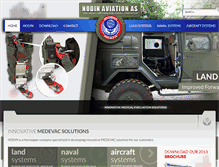 Tablet Screenshot of medevac.no